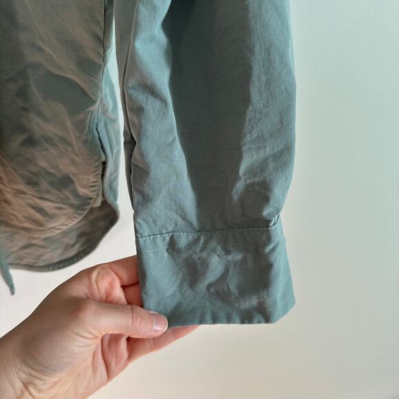 CALIA Oversized Collared Light Green Button Top - Picture 4 of 8